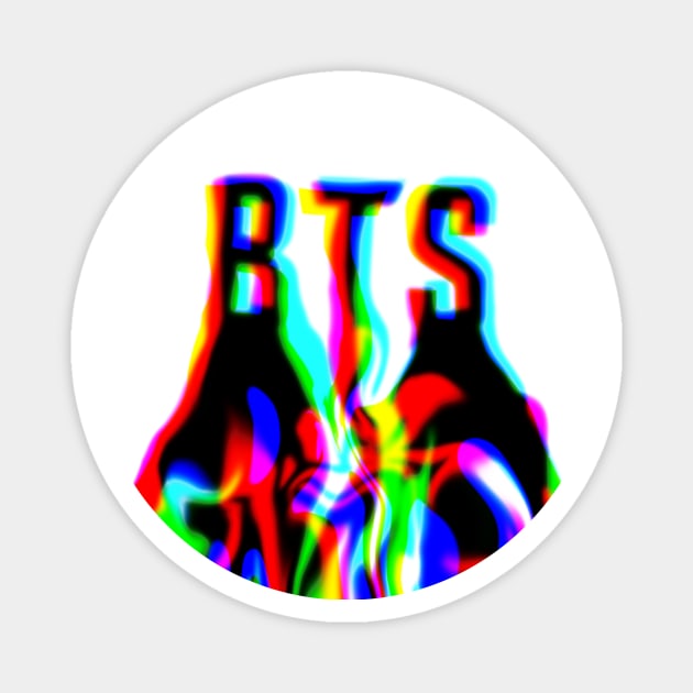 BTS RGB paint text design Magnet by bixxbite